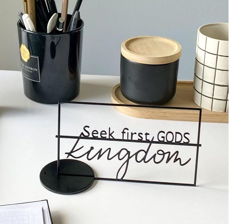 Seek first GODS kingdom, mit Aufsteller