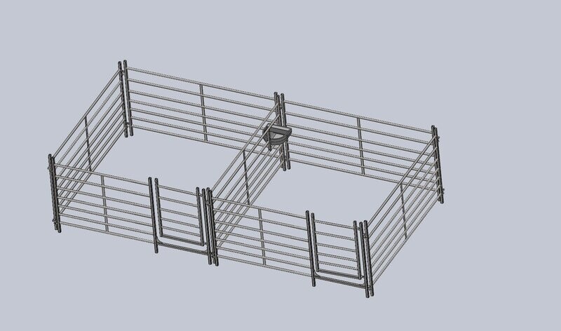 Premium  Double Pen Set with Drinker Hurdle