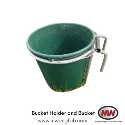 Galvanised Bucket Holder and Bucket