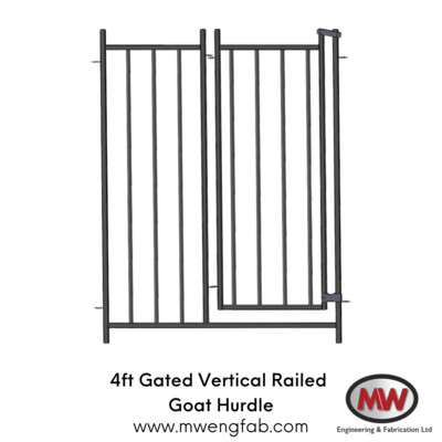 Gated Vertical Railed Goat Hurdle