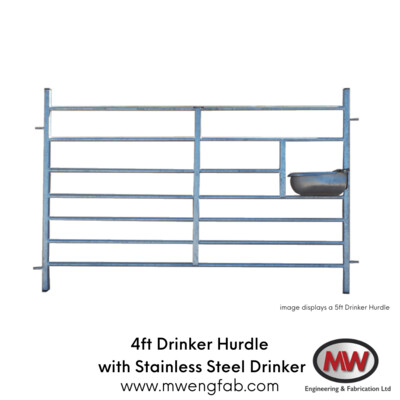 Premium Drinker Hurdle with Stainless Steel Drinker
