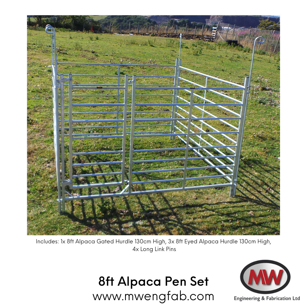6ft Alpaca / Llama Pen Set Galvanised steel 6ft high alpaca pen set