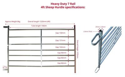 Lambing hurdles, 7-railed Lambing hurdles, 7-railed