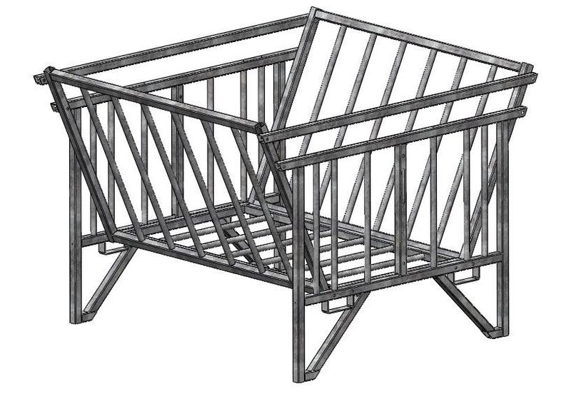 Bale Feeder in hot dip galvanised steel