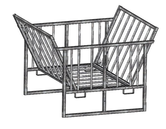 Bale Feeder in hot dip galvanised steel, Bale feeder: Standard bale feeder