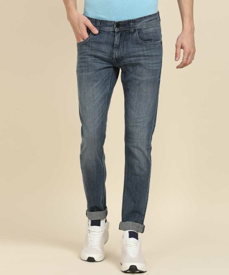 lee skinny men's blue jeans