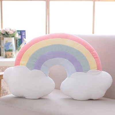 Plush Rainbow Cloud Pillow