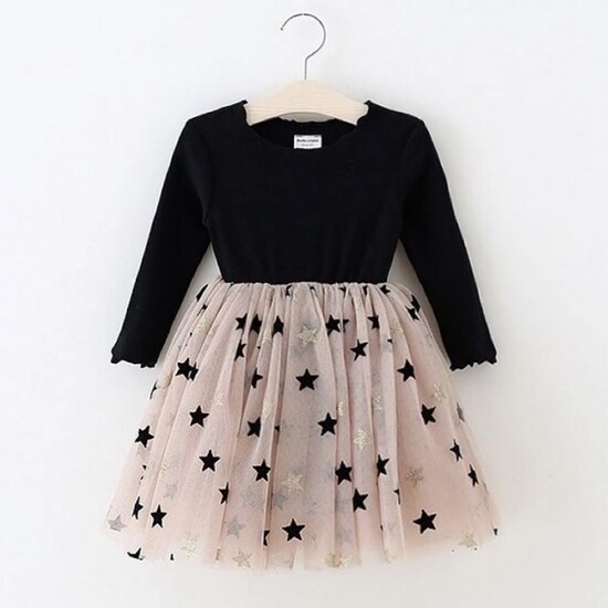 Tiny Stars Black Tutu Dress