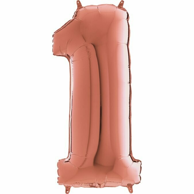 Ballon Zahl 66 cm Rosegold Ballon Zahl 66 cm Rosegold