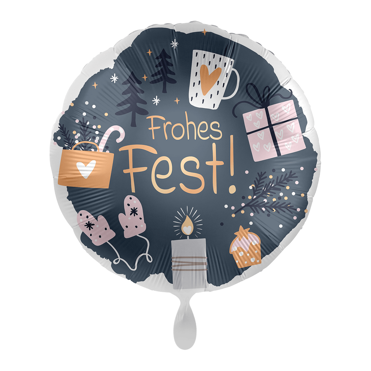 Frohes Fest Nachtblau mit Paketen