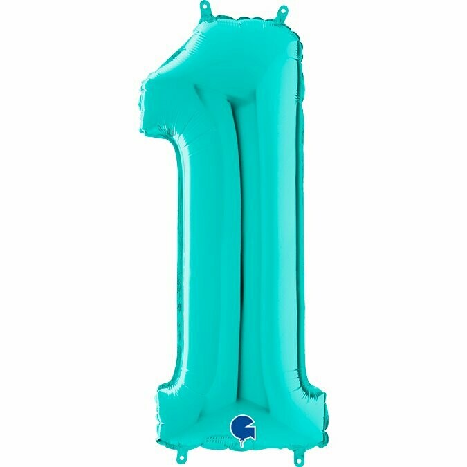 Ballon Zahl 66 cm - Türkis Ballon Zahl 66 cm - Türkis