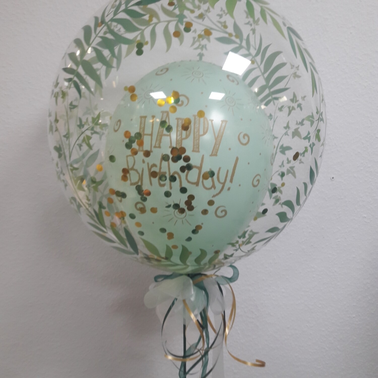 Decobubble Greeny mit Konfetti