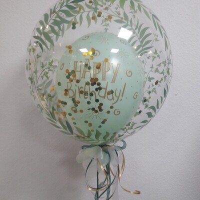 Decobubble Greeny mit Konfetti Decobubble Greeny mit Konfetti