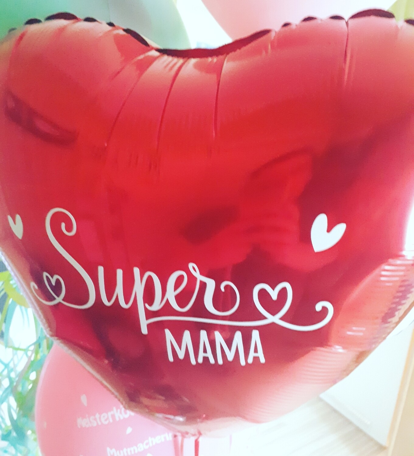 Herz mit Aufschrift Super Mama