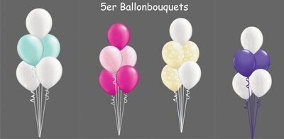 Ballonstrauß 5 Latexballons am Gewicht