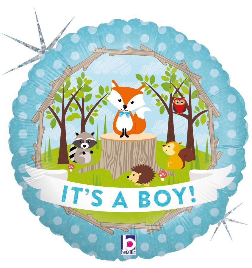 Folienballon 45 cm It´s a Boy Waldtiere