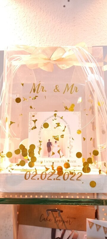 Dekobox Mr. & Mrs Tunnelkarte