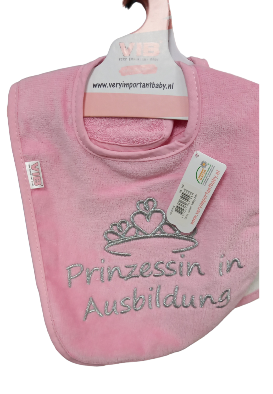 Lätzchen rosa " Prinzessin in Ausbildung- Diadem "