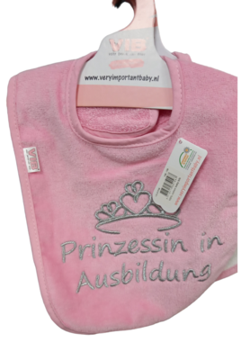Lätzchen rosa Lätzchen rosa " Prinzessin in Ausbildung- Diadem "