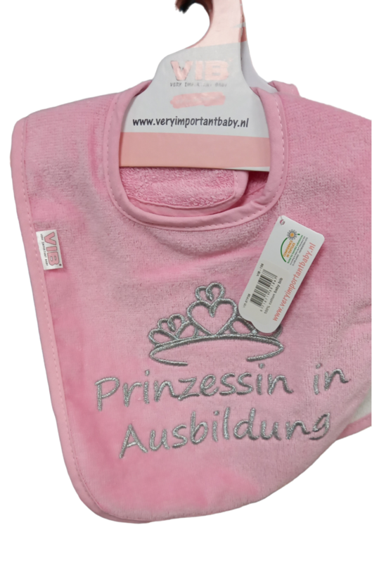 Lätzchen rosa Lätzchen rosa " Prinzessin in Ausbildung- Diadem "