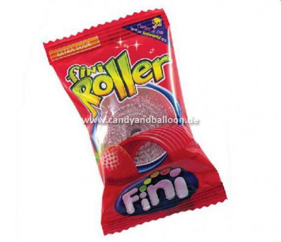 Fini Roller Fizz Erdbeere, Fruchtgummi, 25g Fini Roller Fizz Erdbeere, Fruchtgummi, 25g