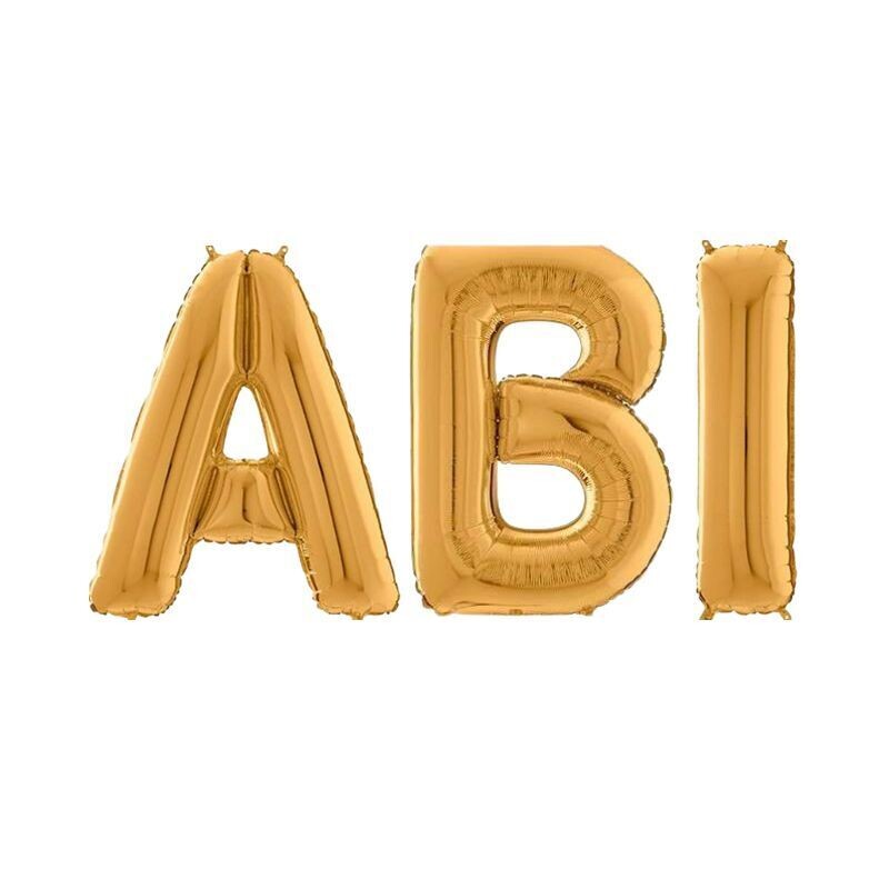 Buchstabenballons ABI 66 cm hoch x ca. 50 cm breit - Set-