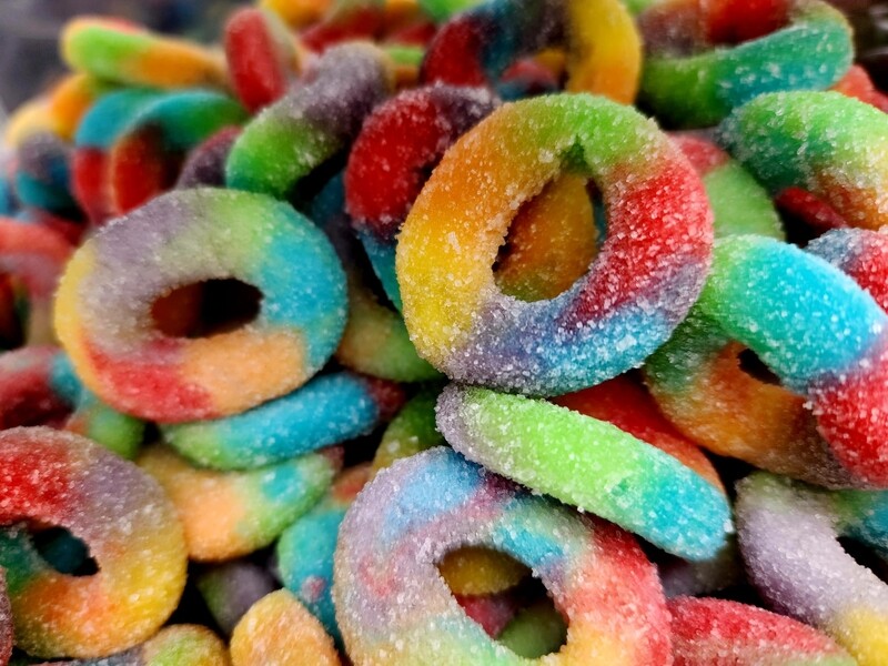Bunte fruchtige Ringe 
