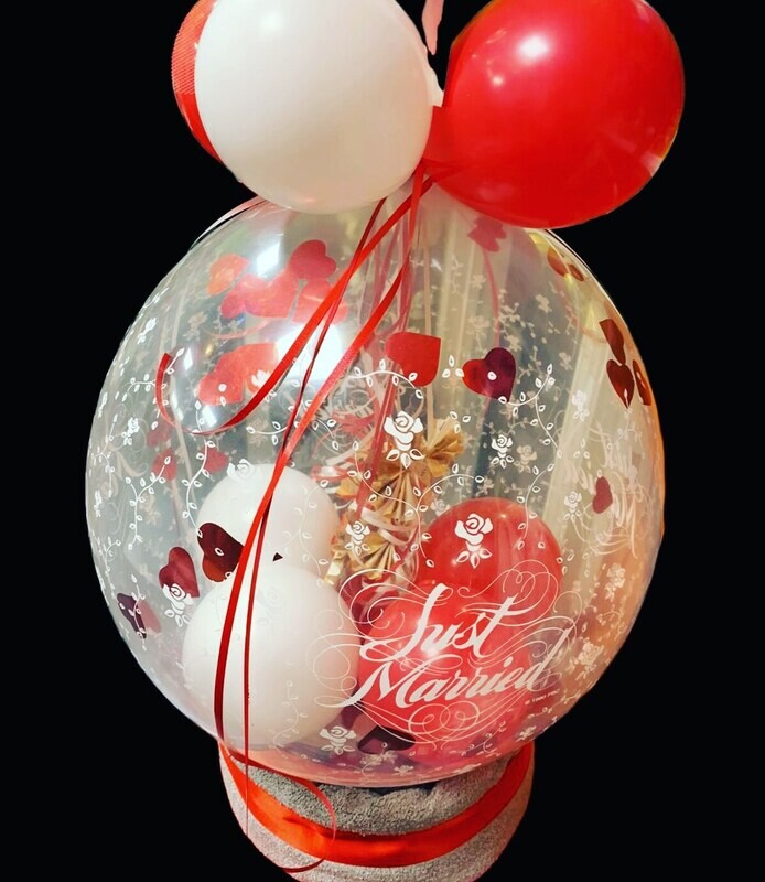 Verpackungsballon Just Married- Rosen und Ranken Verpackungsballon Just Married- Rosen und Ranken