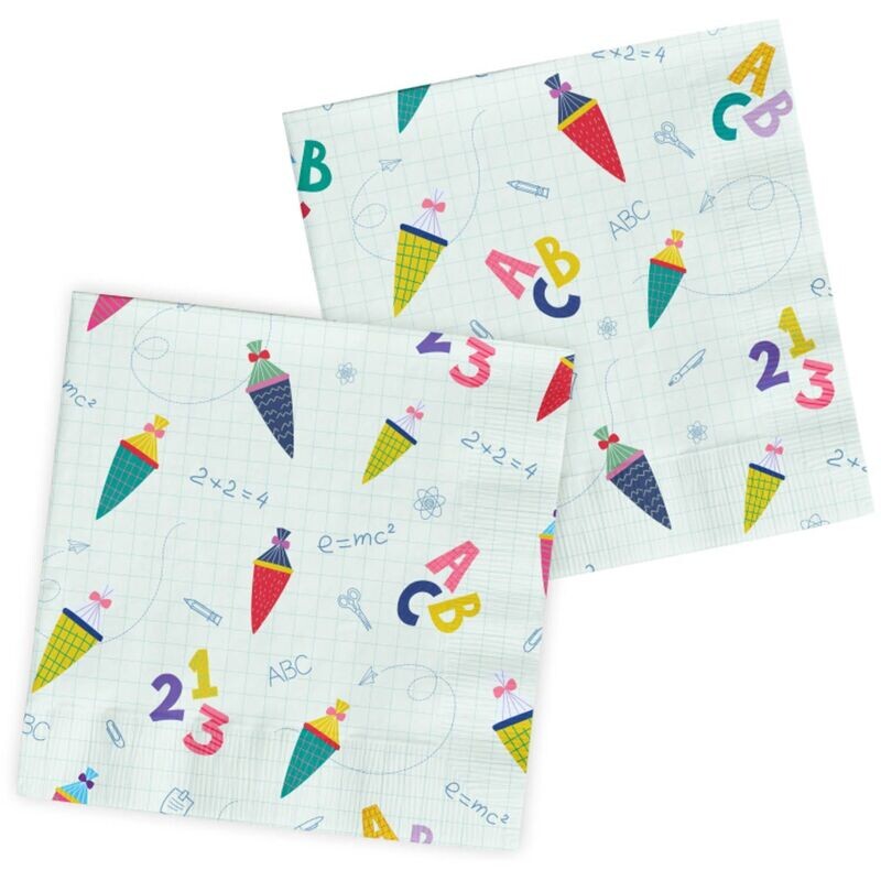 Servietten Schulanfang 33x33cm - 20 Stück Servietten Schulanfang 33x33cm - 20 Stück