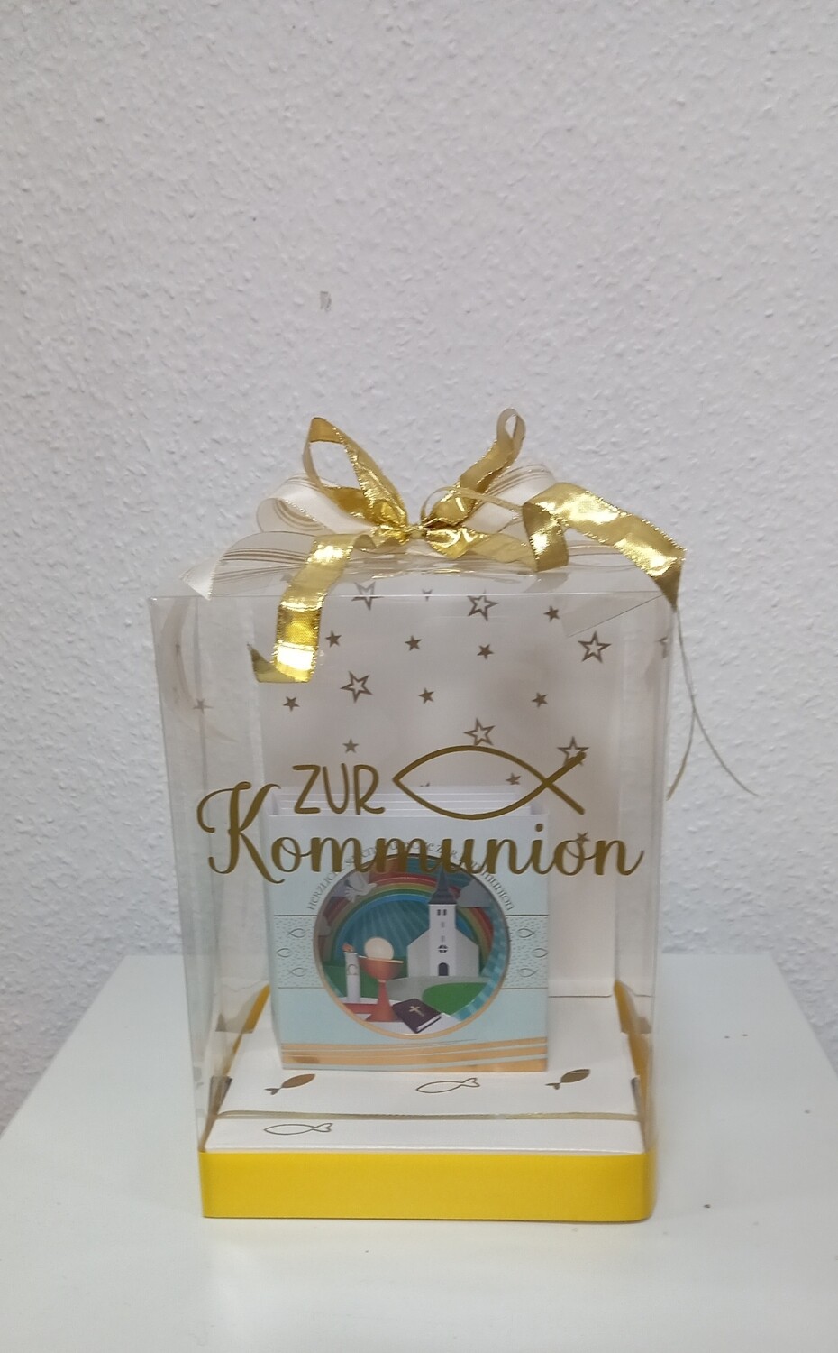 Dekobox zur Kommuinion mit Tunnelkarte