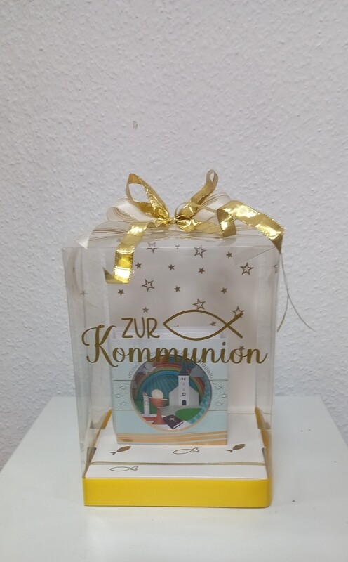 Dekobox zur Kommuinion mit Tunnelkarte Dekobox zur Kommuinion mit Tunnelkarte