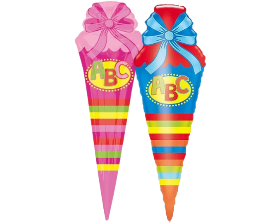 Schultüte ABC 102 cm hoch mit Helium gefüllt rosa oder Blau Schultüte ABC 102 cm hoch mit Helium gefüllt rosa oder Blau