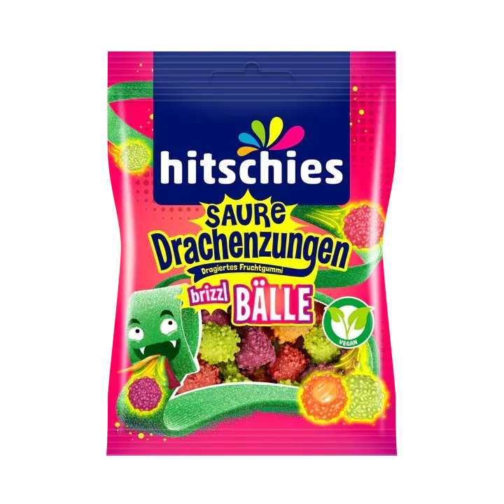 Saure Drachenzungen brizzl Bälle 100 g Tüte Saure Drachenzungen brizzl Bälle 100 g Tüte