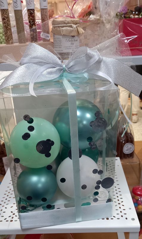 Klarsichtbox klein mit Ballons Klarsichtbox klein mit Ballons