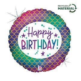 Happy Birthday Meerjungfrau holographisch Happy Birthday Meerjungfrau holographisch