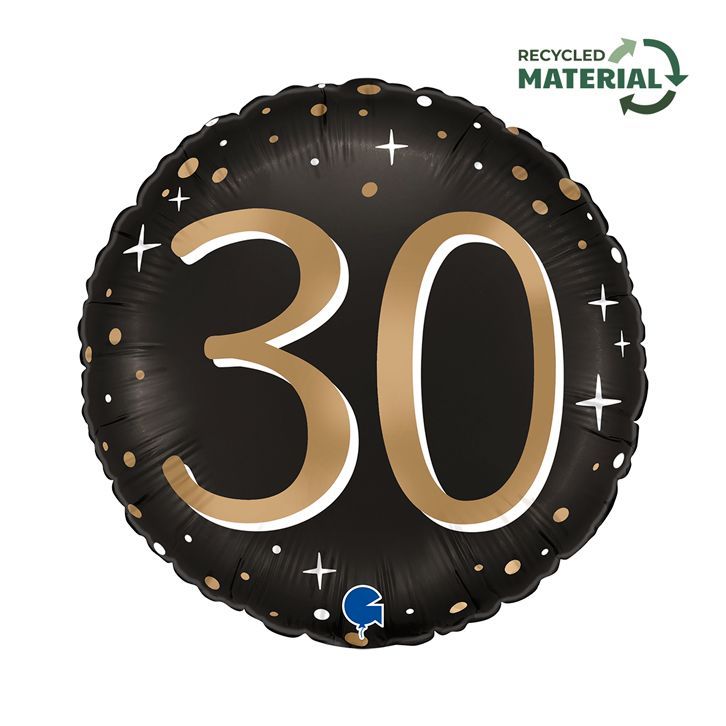30. Geburtstag metallic matt schwarz Zahl Gold 30. Geburtstag metallic matt schwarz Zahl Gold