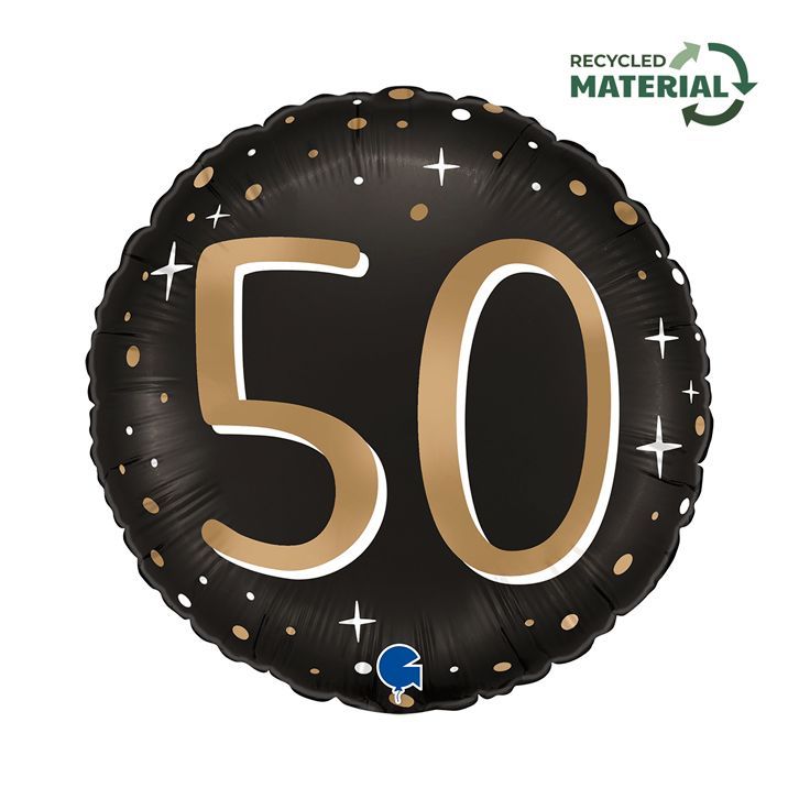 50. Geburtstag metallic matt schwarz Zahl Gold 50. Geburtstag metallic matt schwarz Zahl Gold