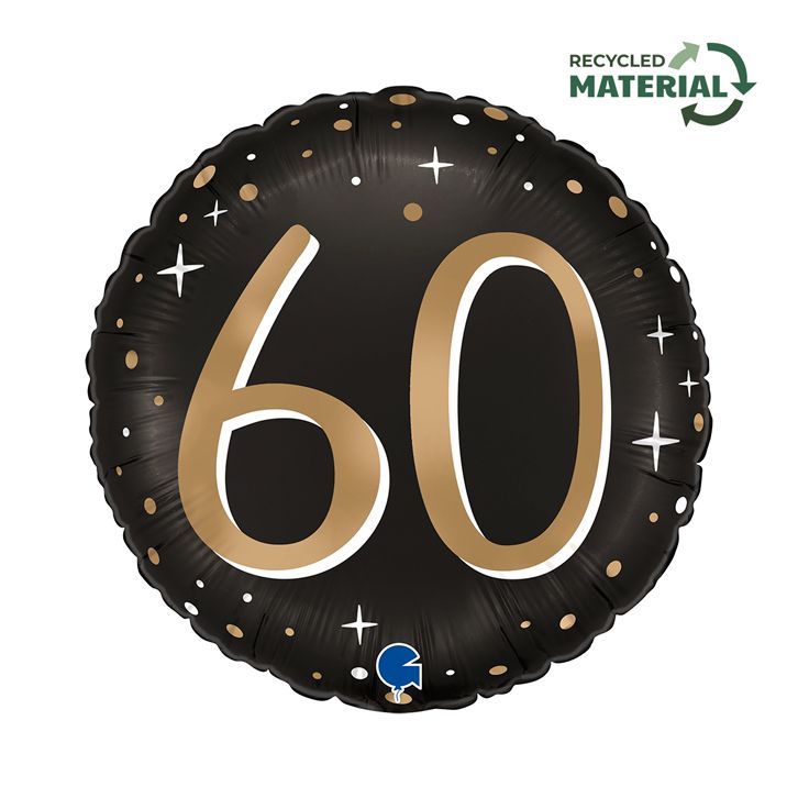 60. Geburtstag metallic matt schwarz Zahl Gold 60. Geburtstag metallic matt schwarz Zahl Gold