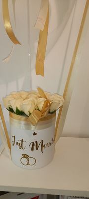 Blumenbox Blumenbox "Just Married " mit Ballon