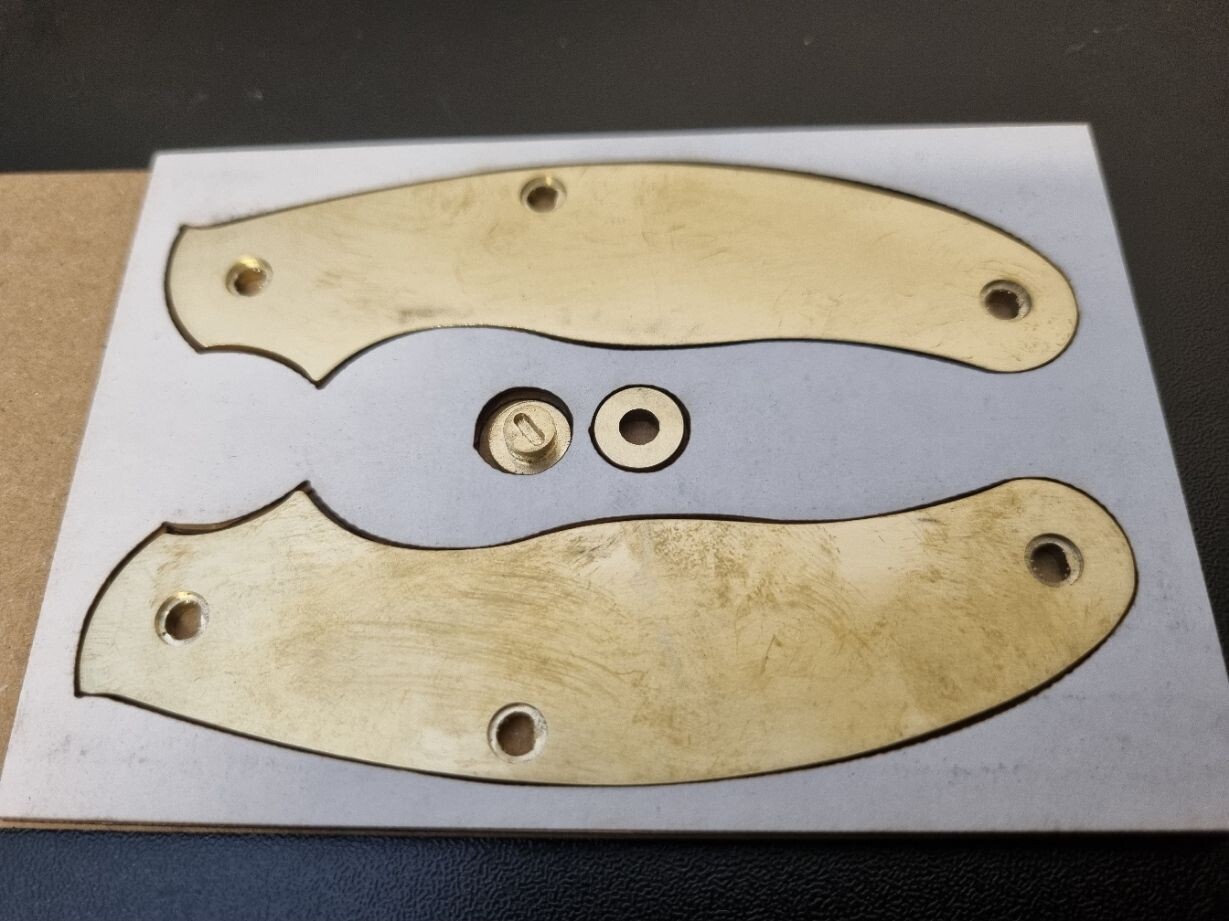 UKPK 3 pin Scales in 3mm Mill finish Brass