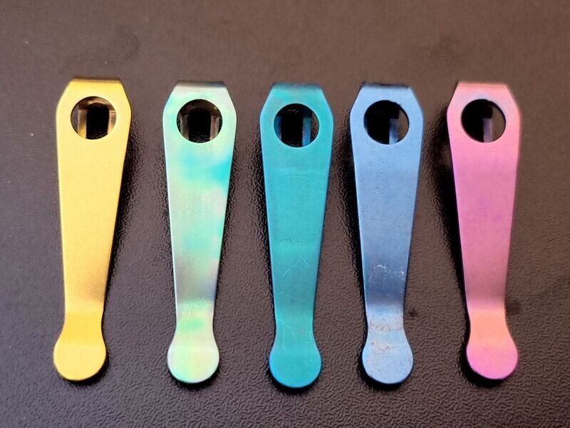 Titanium deep carry Belt / Pocket Clips (wire replacement) Bespoke Order