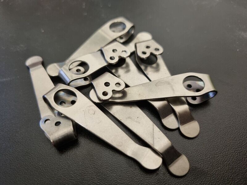 Titanium 3 screw deep carry Belt / Pocket Clips  (Fits Para 2 Etc) semi polished.