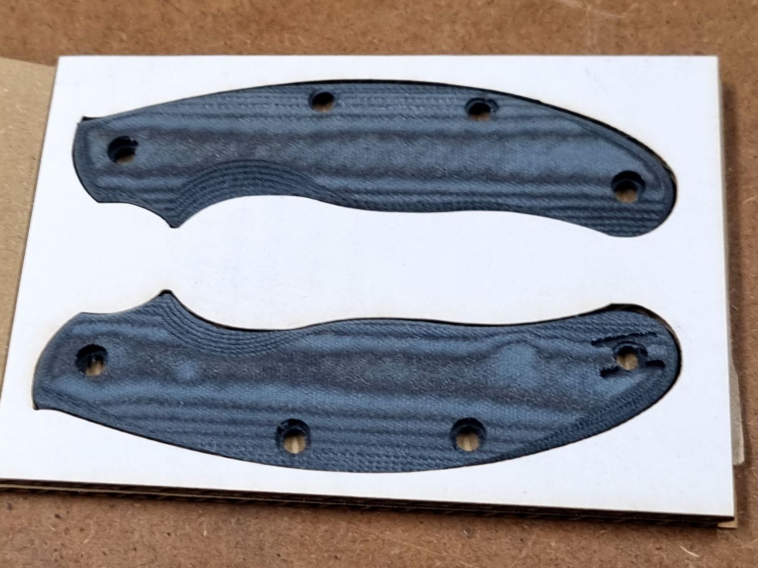 UKPK V2 Ergo 5mm 4 pin Scales in Slate Grey/Green Linen Micarta