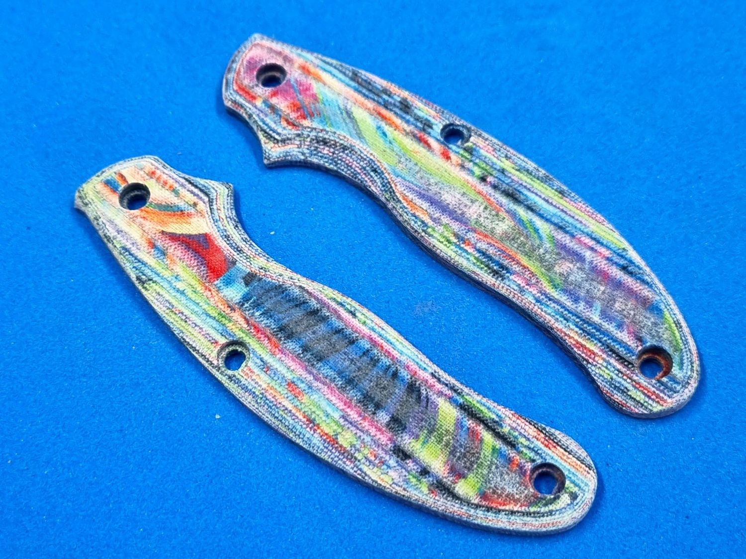 UKPK 3 Pin V2 Ergo 5mm Scales in Cotton Candy (Rainbow Sparks) Micarta