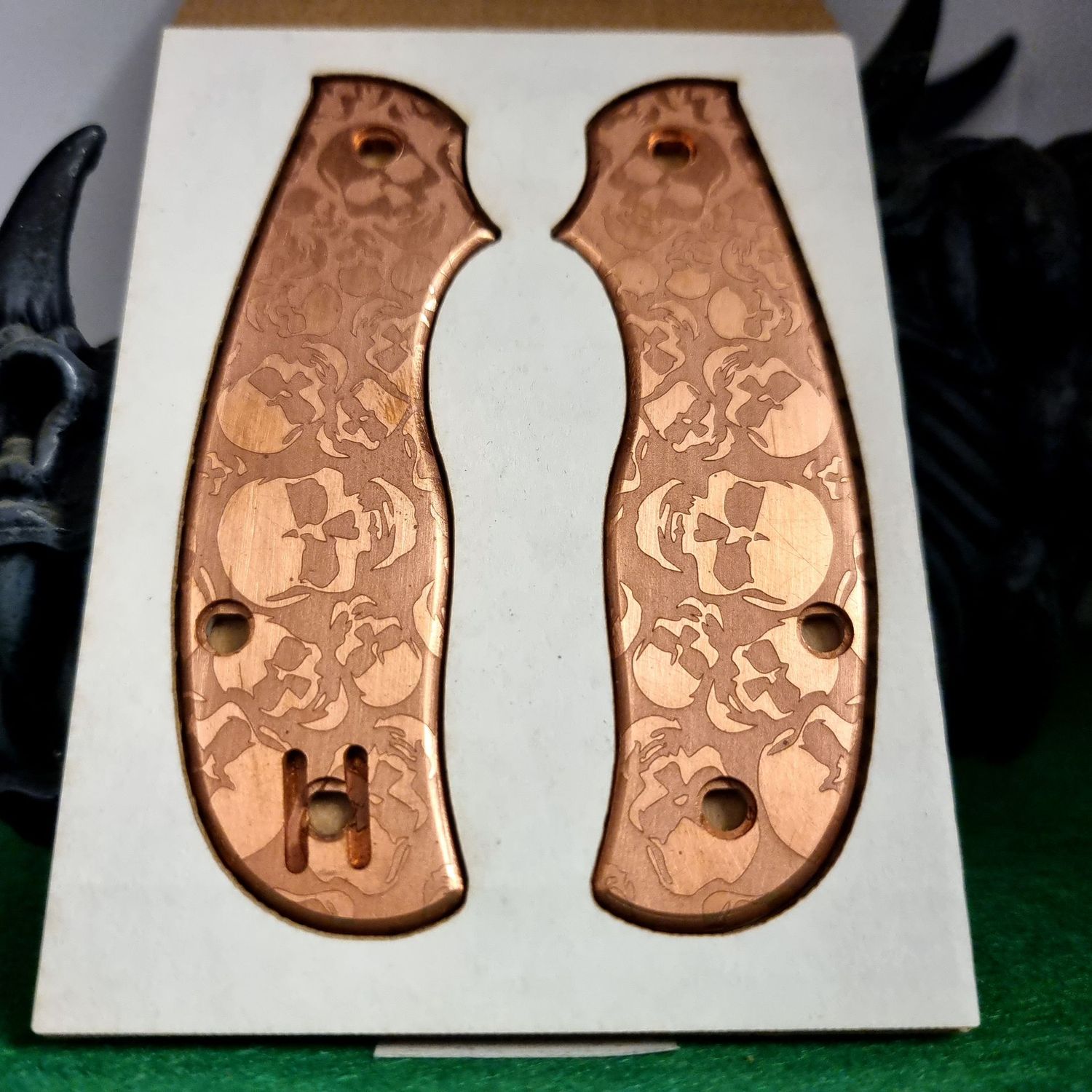 Urban Scales in 3mm Copper (Mill finish) Sculls pattern