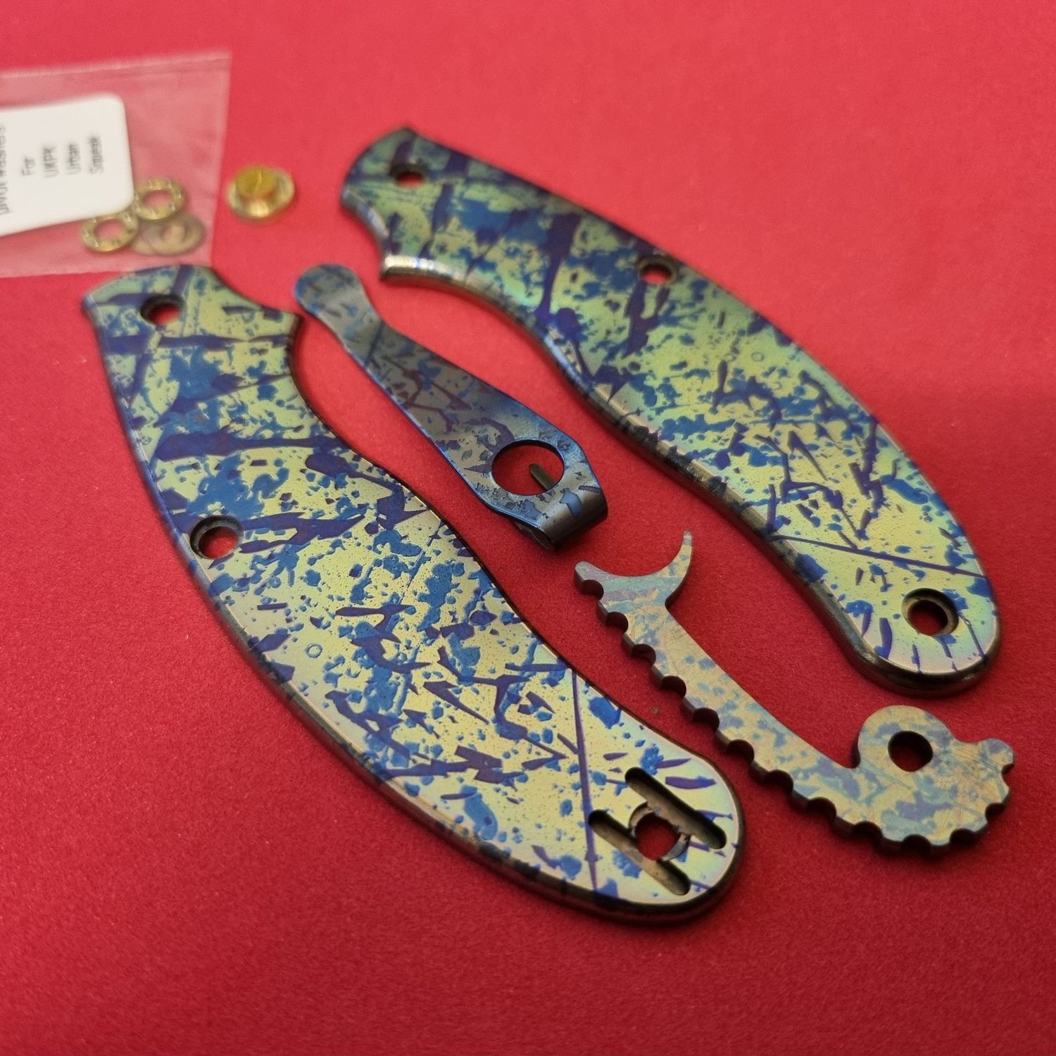 UKPK 3 pin Scales in 3mm  Anodised Titanium (matched set)