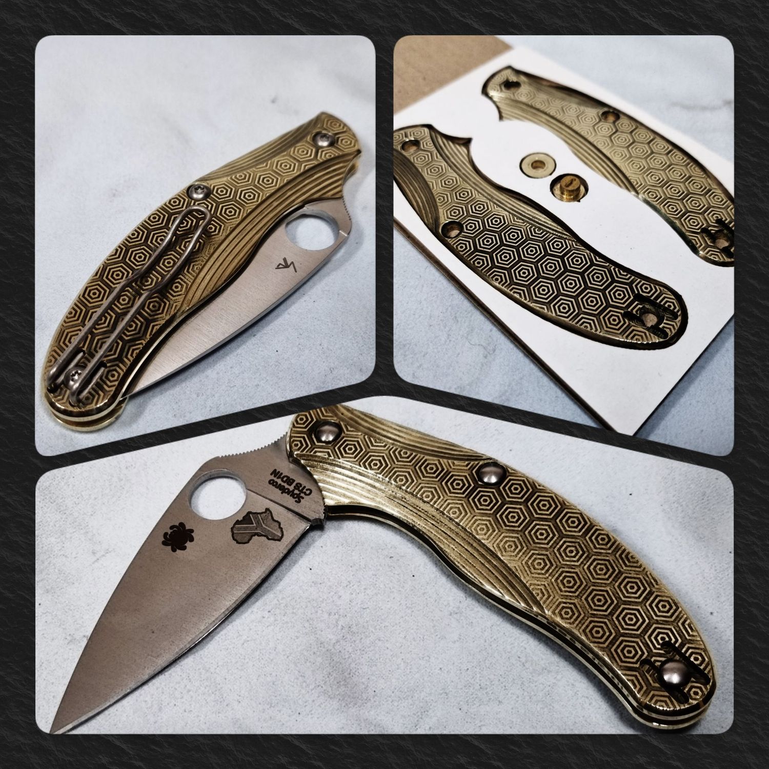 UKPK 3 pin Scales in 3mm Brass ( Honeycomb Lotus design )