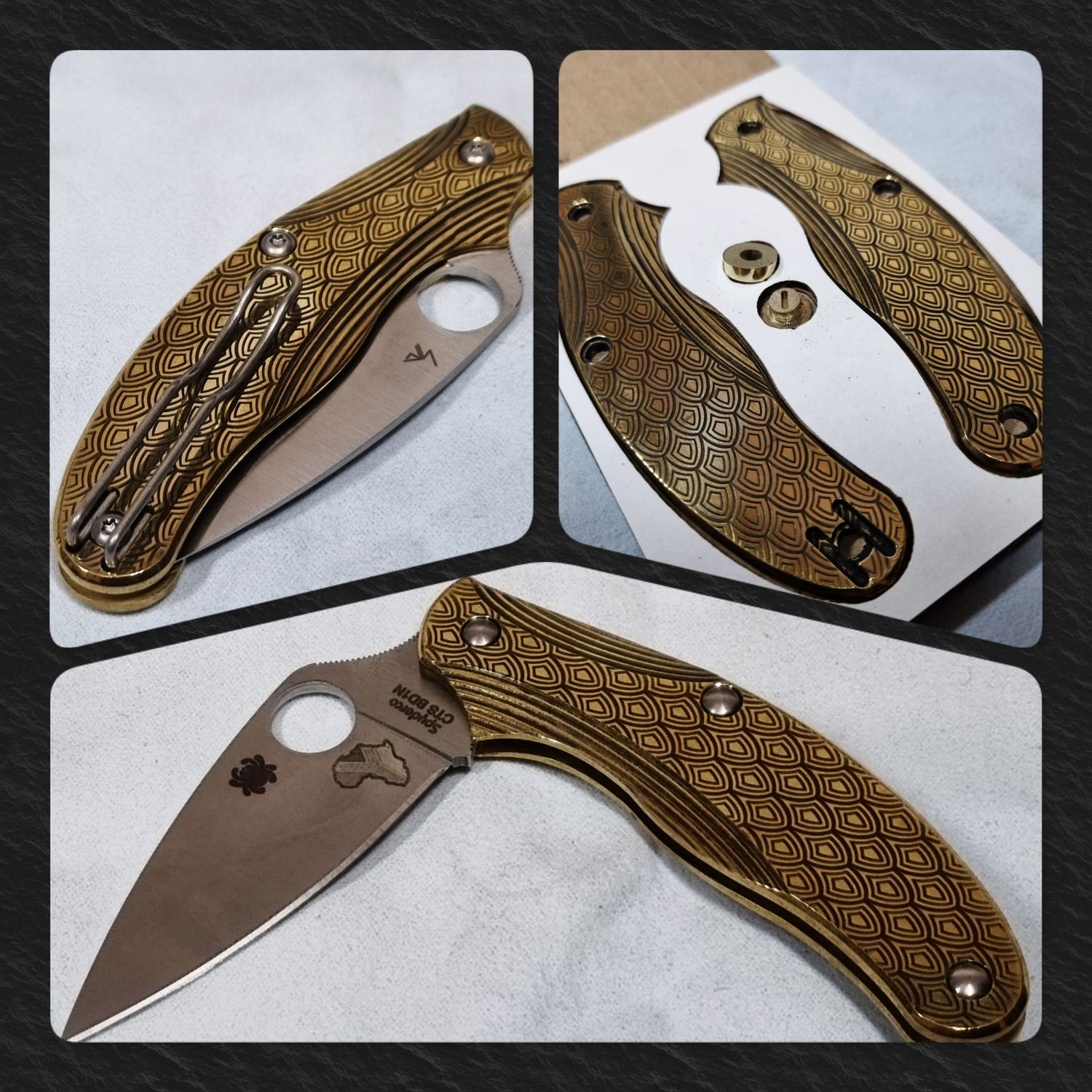 UKPK 3 pin Scales in 3mm Brass ( Dragonscale Lotus design )