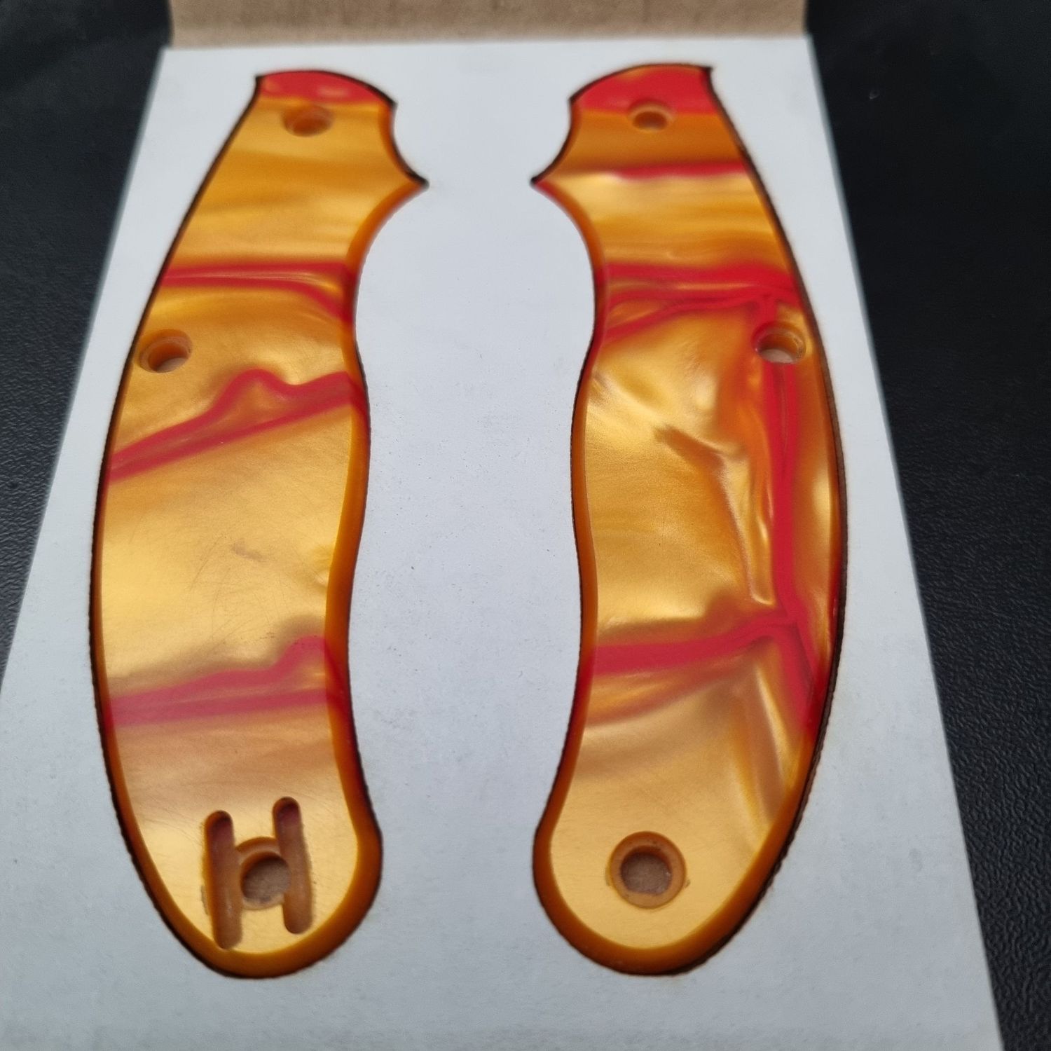 UKPK 3 pin Scales in 3.1mm Kirinite (Orange Sunspot) . (VPC Stock Item)