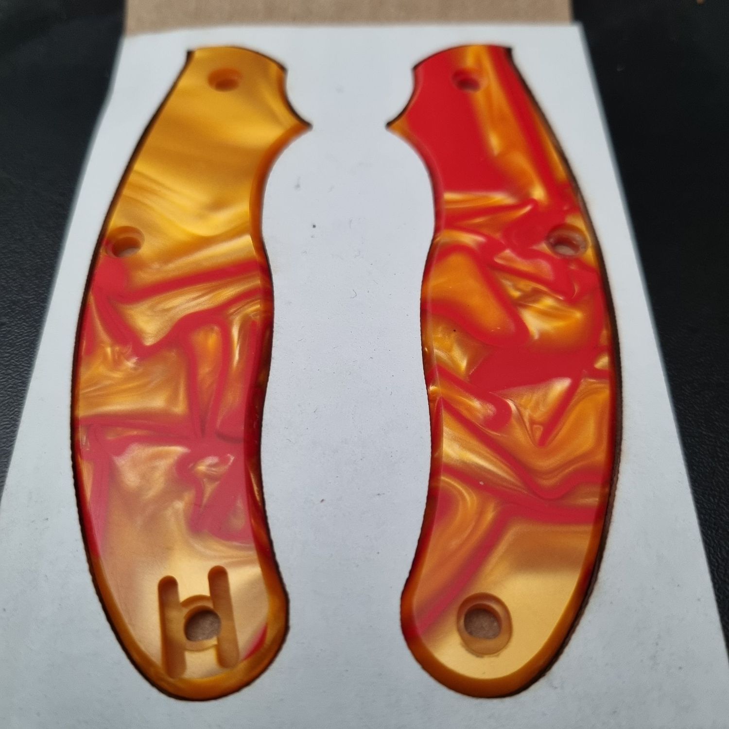 UKPK 3 pin Scales in 3.1mm Kirinite (Orange Sunspot) . (VPC Stock Item)
